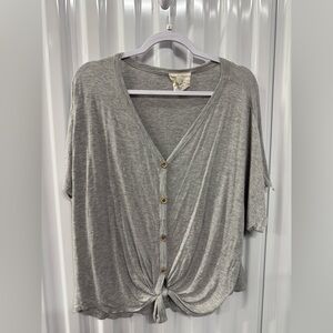 Fantastic Fawn Gray Button-Down Women's Shirt